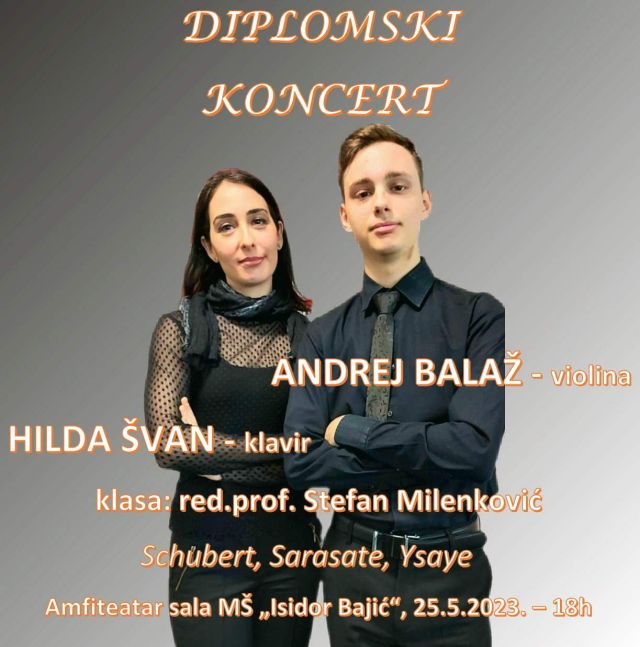 Plakat diplomski koncert Andrej